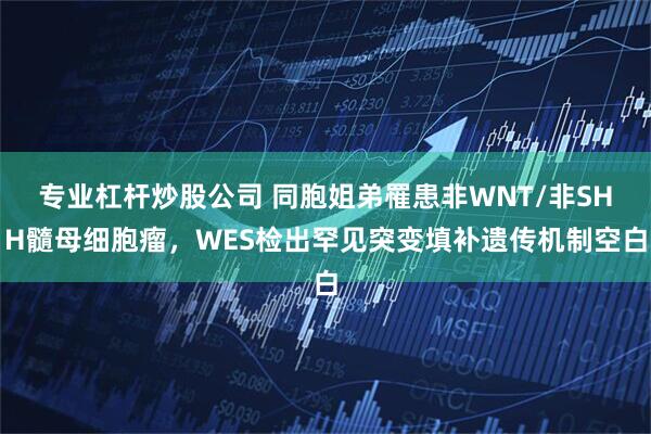 专业杠杆炒股公司 同胞姐弟罹患非WNT/非SHH髓母细胞瘤，WES检出罕见突变填补遗传机制空白